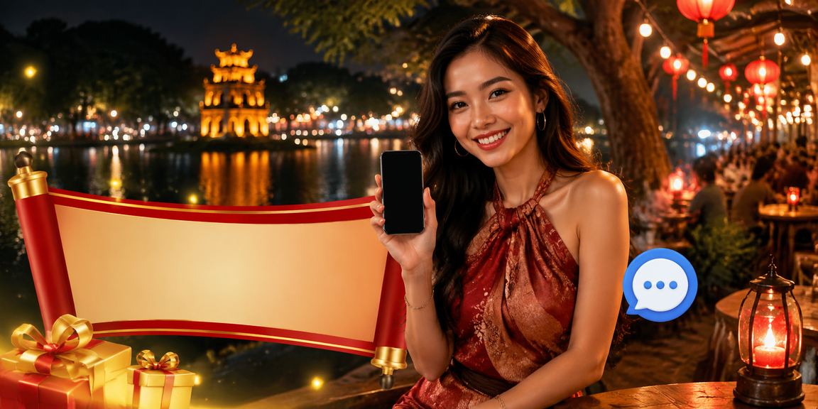 Người dùng tại chợ đêm Hà Nội xem kèo và đặt cược thể thao trên điện thoại