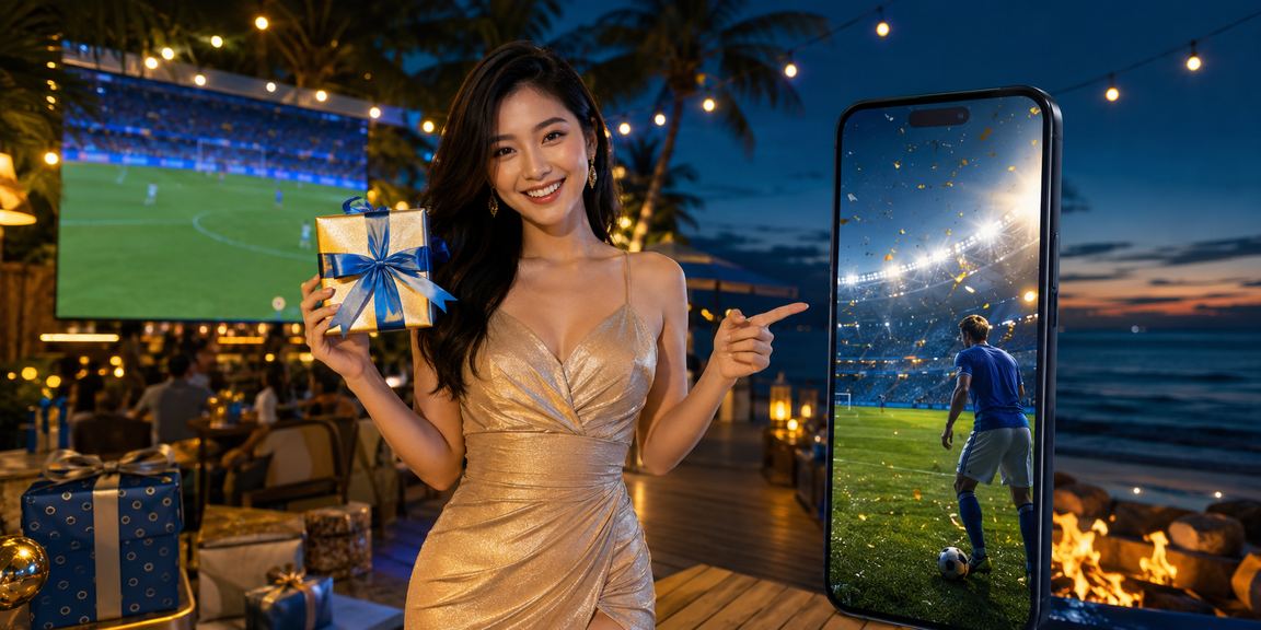 Người dùng đặt cược bóng đá tại Phú Quốc trên điện thoại di động ngay bãi biển